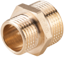 Sárgaréz szűkítő nipp 245 EvoSanitary® / De[inch]: 3/4; Der[inch]: 1/2