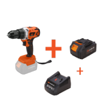 Akkus szénkefementes fúrócsavarozó készlet fém gyorsbefogó tokmánnyal, akkumulátorral és töltővel EvoTools®