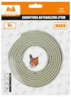 Öntapadó EPDM Tömítés, D Profil, 2x3 m